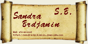Sandra Brđanin vizit kartica